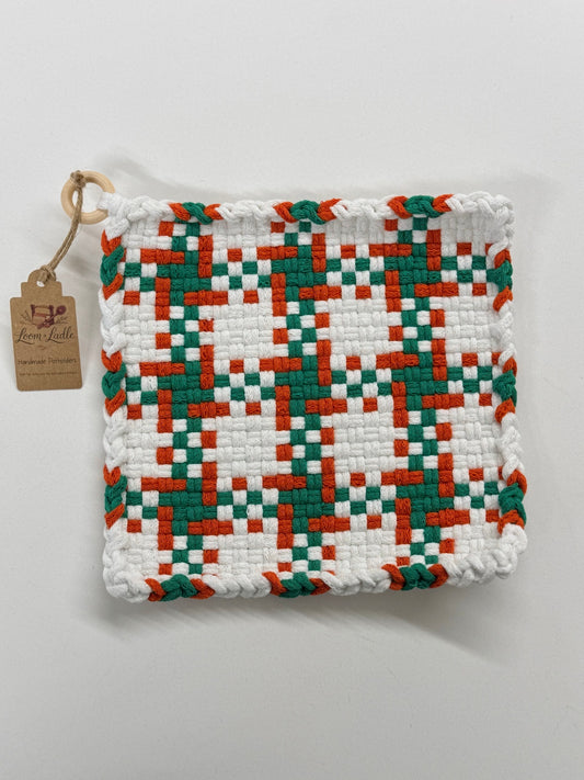 051 - Irish Cheer Loom Woven Potholder
