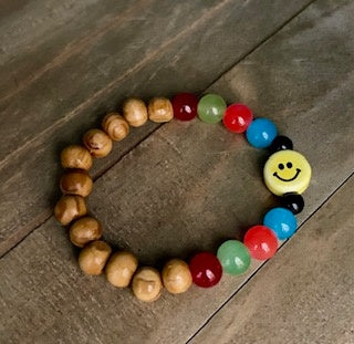 042 - Kids Smiley Face Stretch Bracelet