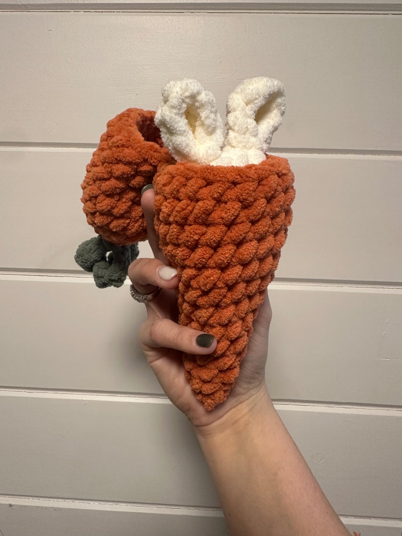 06 - Crochet Carrot Patch Hiding Bunny