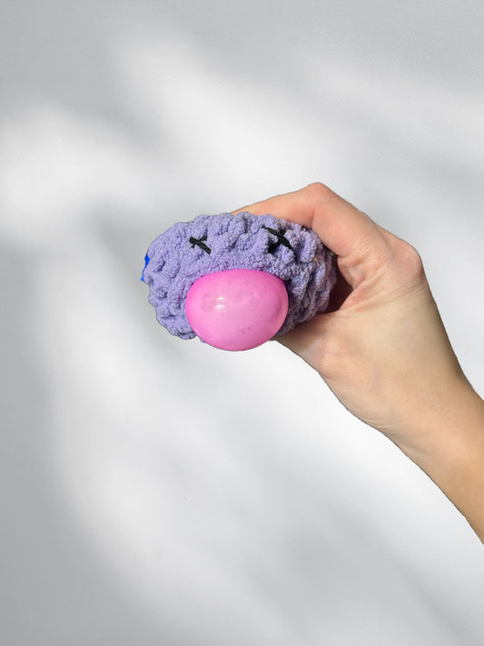 06 - Crochet Squishy Stress Ball - Purple