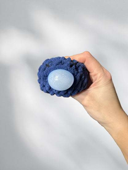 06 - Crochet Squishy Stress Ball - Blue