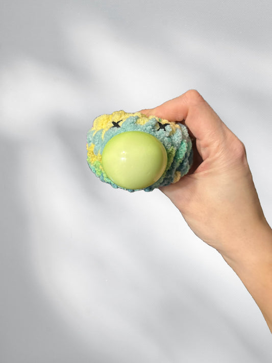 06 - Crochet Squishy Stress Ball - Green Mixed