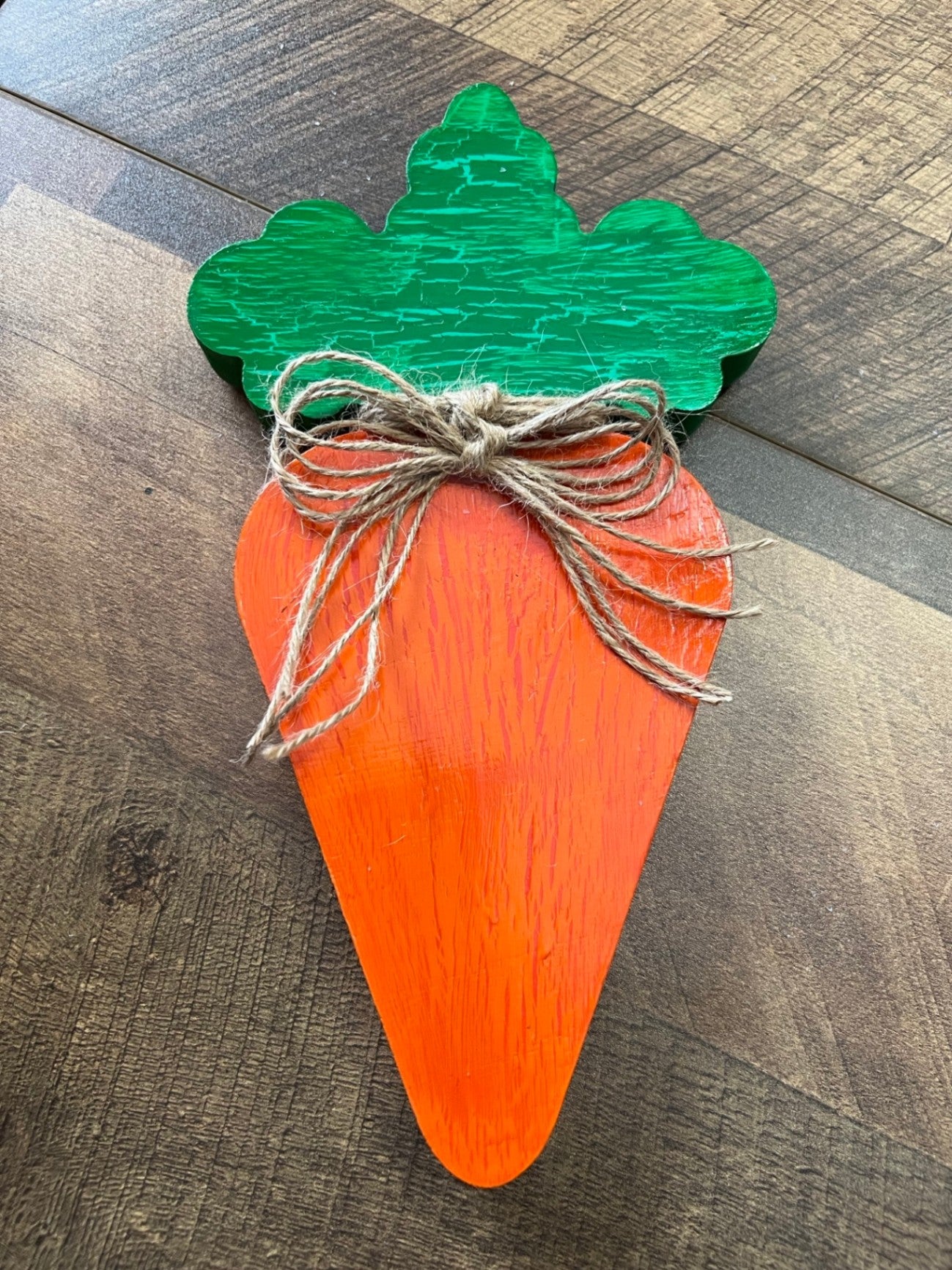 060 - Hand-painted Rustic Carrot Decor