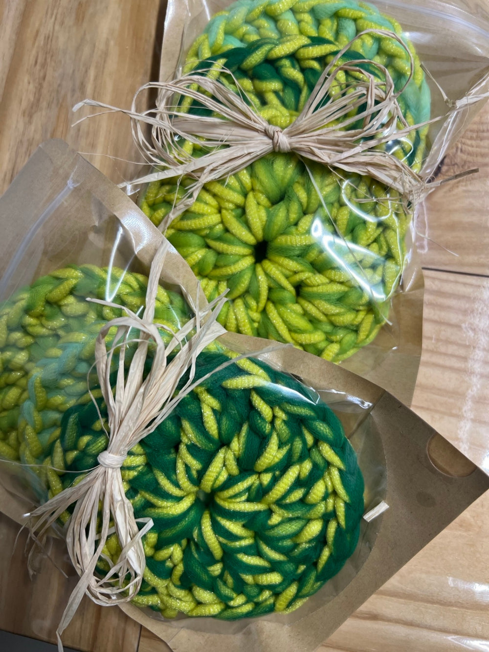 039 -Lime Green Crochet Kitchen Scrubbies