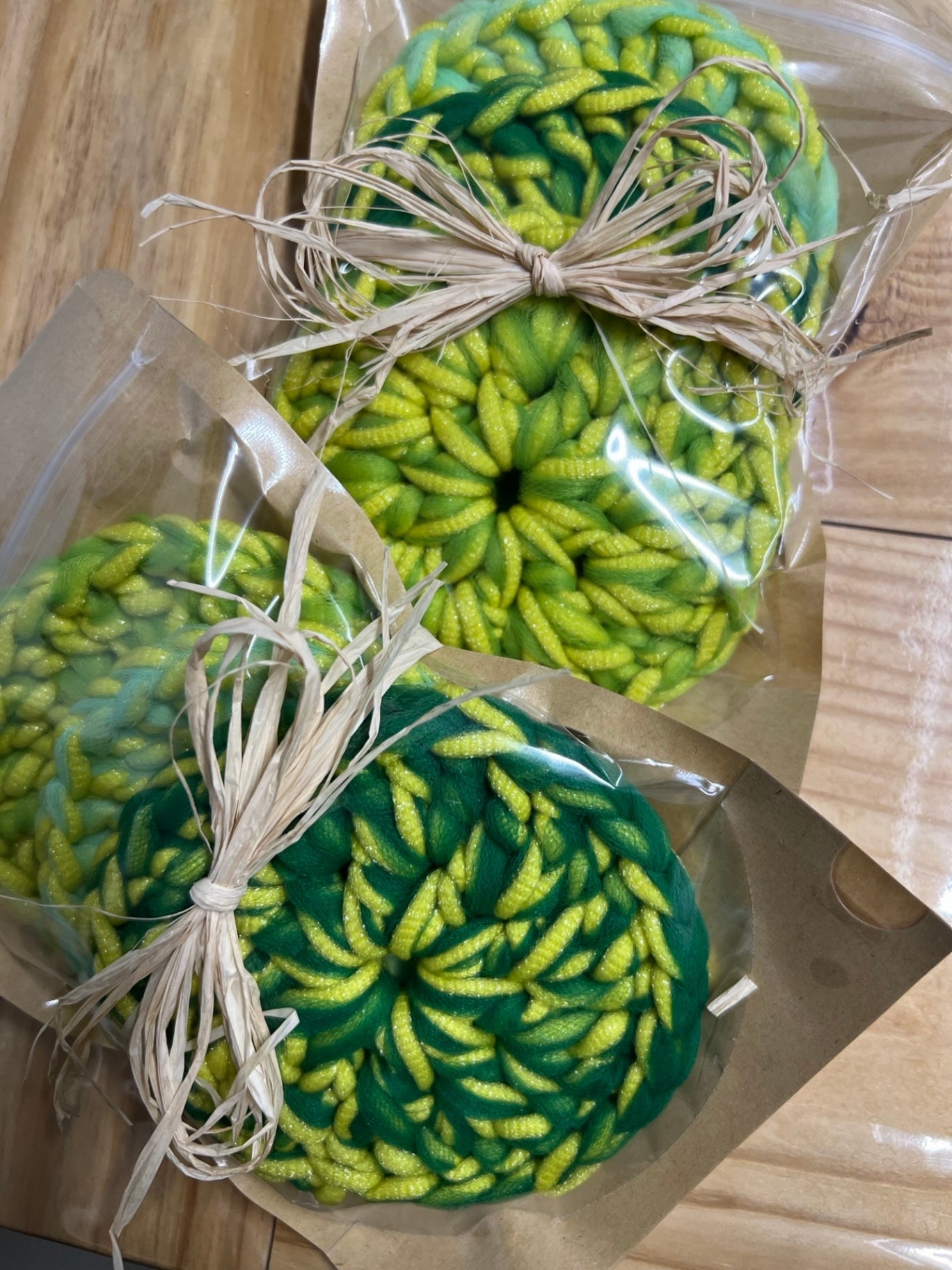 039 -Lime Green Crochet Kitchen Scrubbies