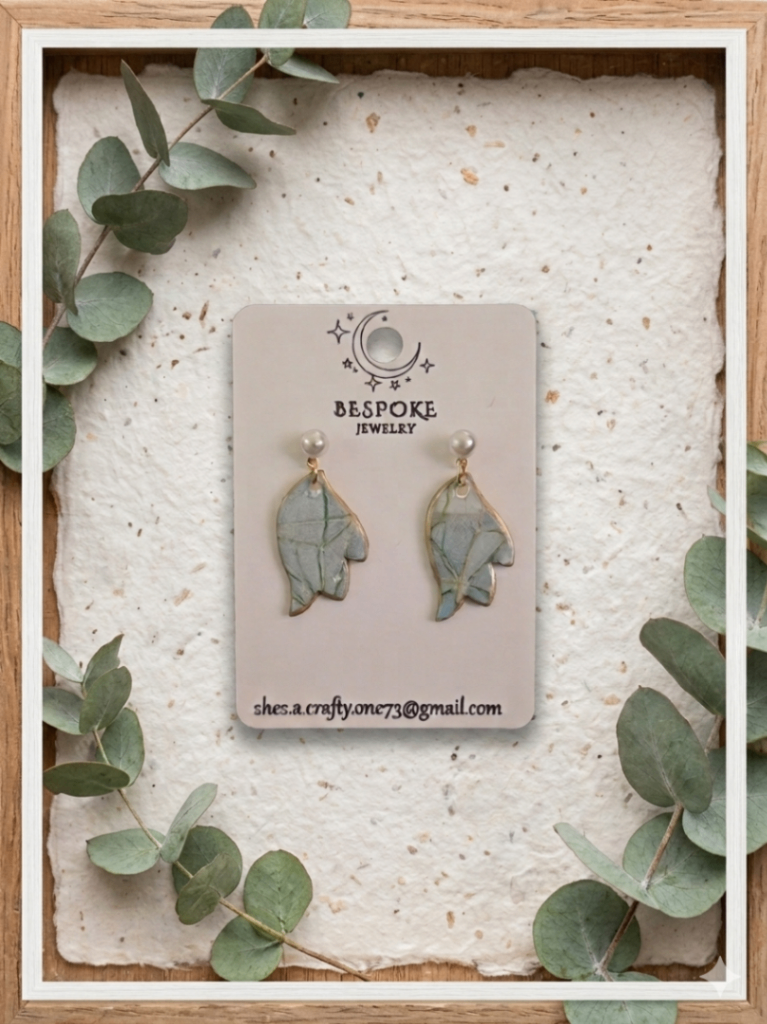 025 - Kintsugi Angel Wings Drop Earrings