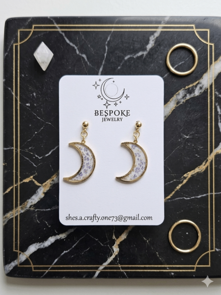 025 - Golden Coquette Moons Drop Earrings