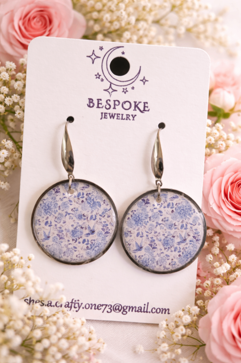 025 - Coquette Visage Round Dangle Earrings
