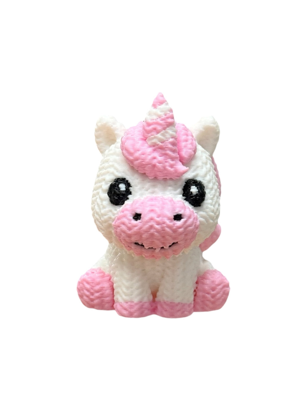 044 - 3D Printed Knitted Tiny Unicorn - Pink