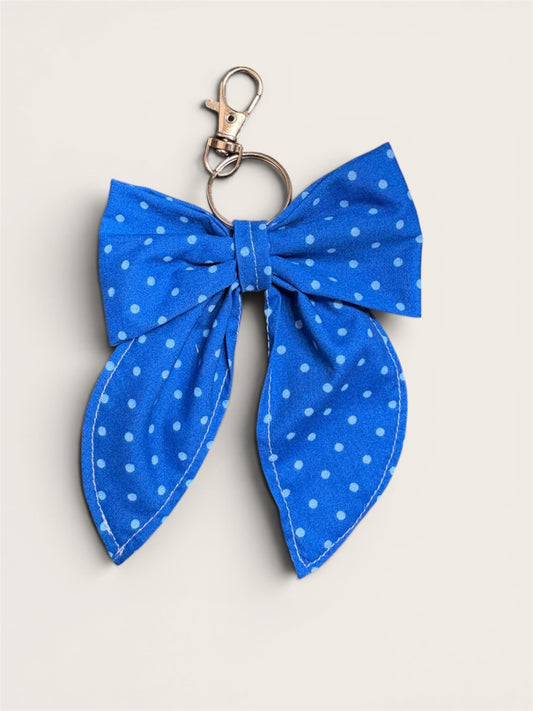 063 - Blue Bow Keychain