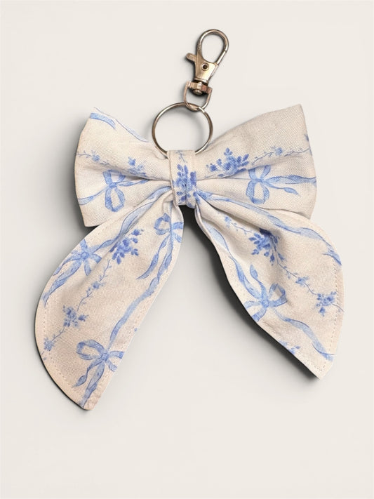 063 - Blue Bows Keychain