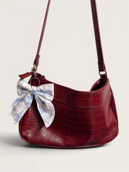 063 - Blue Bows Keychain