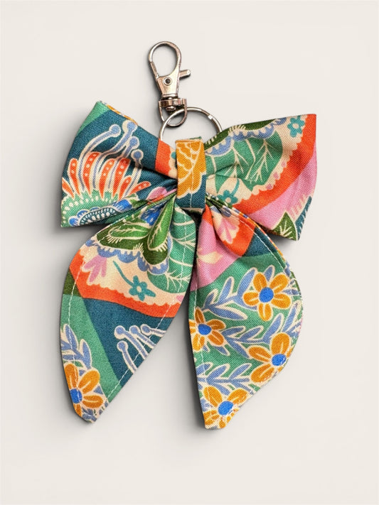 063 - Paisley Print Bow Keychain