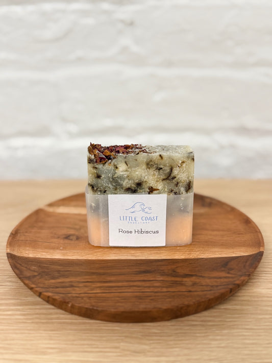 065 - Rose Hibiscus Coconut Oil Bar Soap