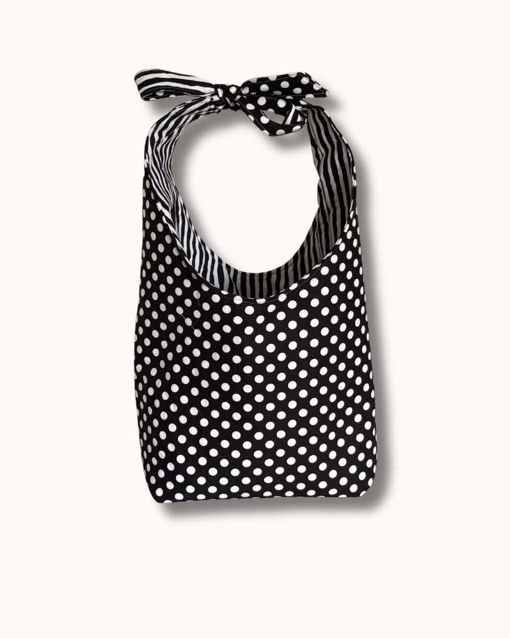 063 - Black and White Reversible Tote Bag