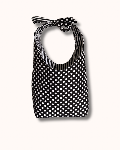 063 - Black and White Reversible Tote Bag