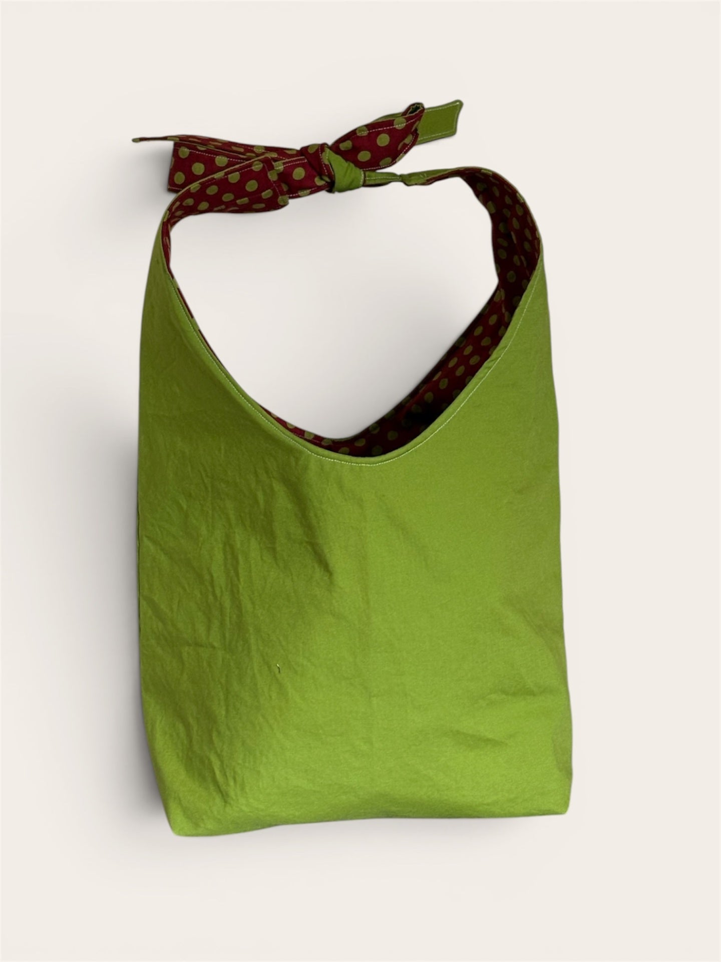063 - Red and Green Reversible Tote Bag