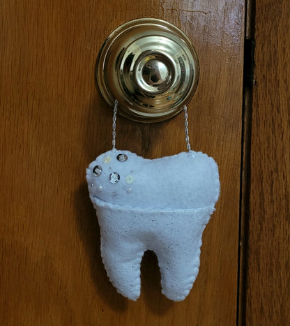 047 - Tooth Fairy Pillow, Felt Hand Stitched 