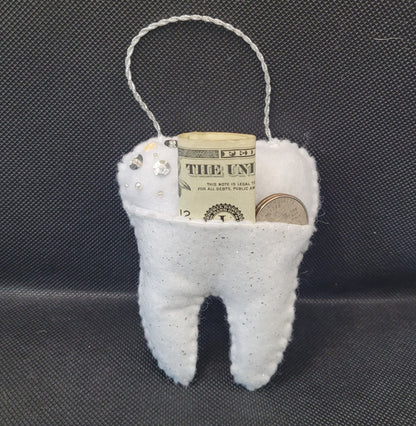 047 - Tooth Fairy Pillow, Felt Hand Stitched 