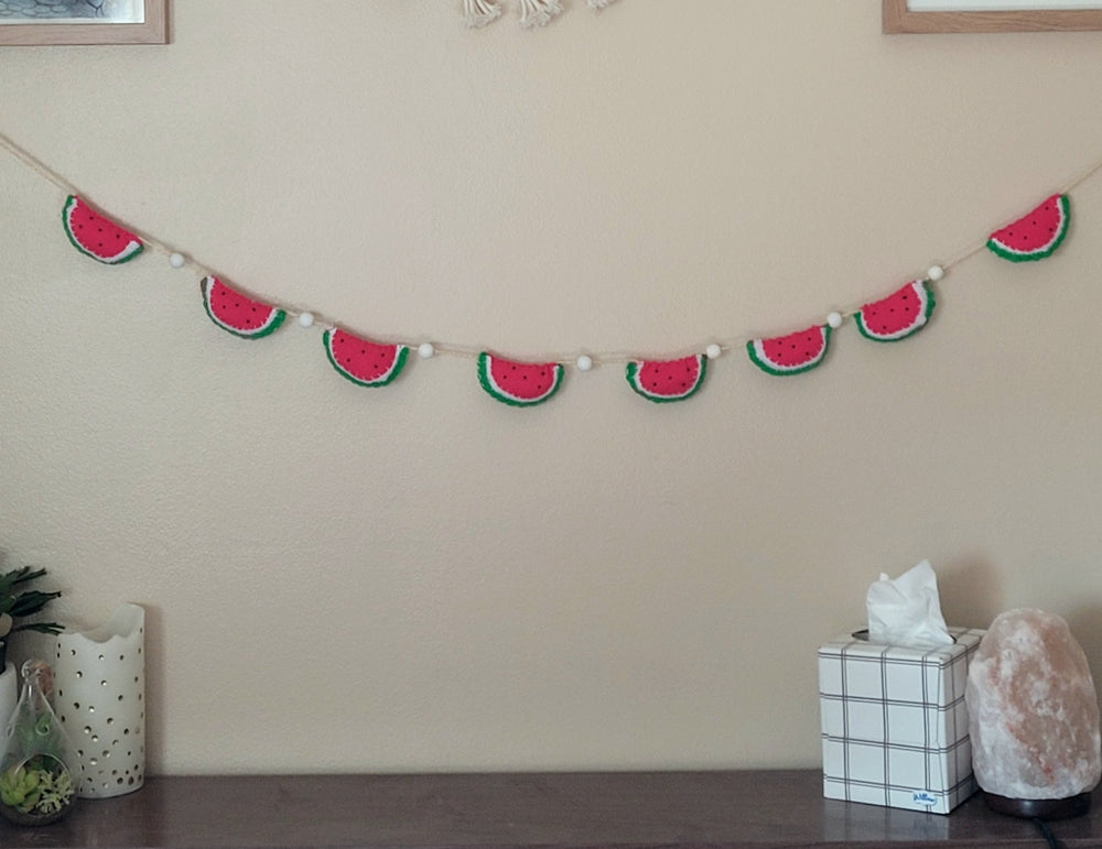 047 - Watermelon Hand Stitched Felt Garland