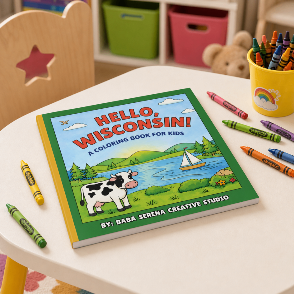 066 - Hello, Wisconsin! Kids Coloring Book