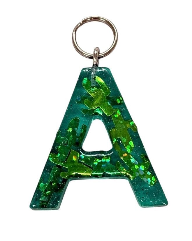 017 - Resin Letter "A" Charms for Keychains