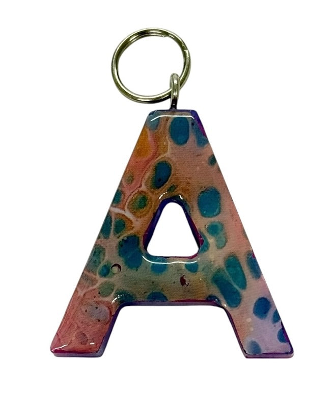 017 - Resin Letter "A" Charms for Keychains