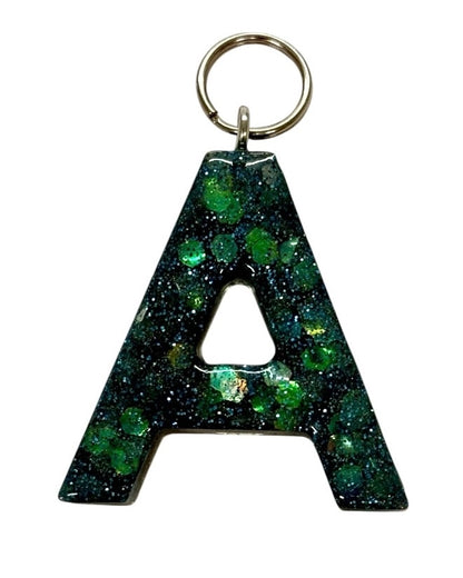 017 - Resin Letter "A" Charms for Keychains