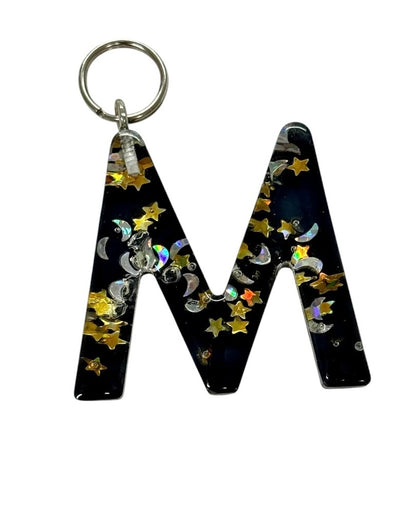 017 - Resin Letter "M" Charms for Keychains