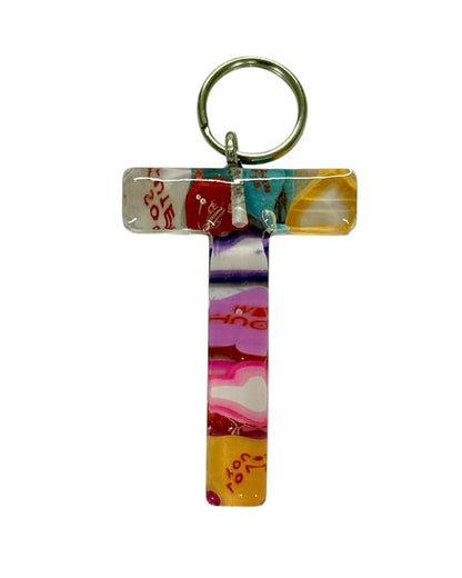 017 - Resin Letter "T" Charms for Keychains