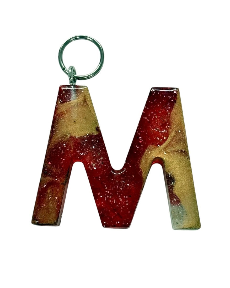 017 - Resin Letter "M" Charms for Keychains