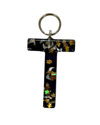 017 - Resin Letter "T" Charms for Keychains