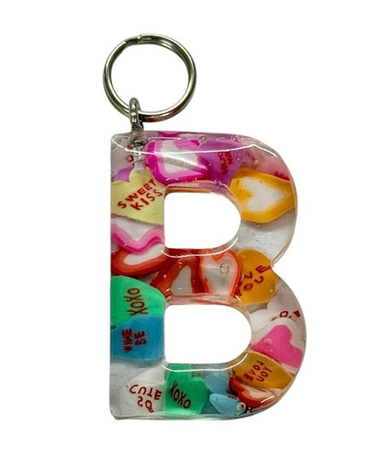 017 - Resin Letter "B" Charms for Keychains