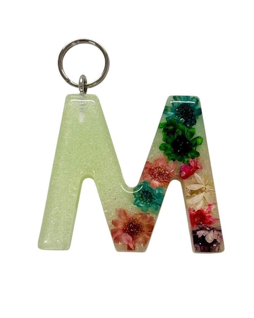 017 - Resin Letter "M" Charms for Keychains