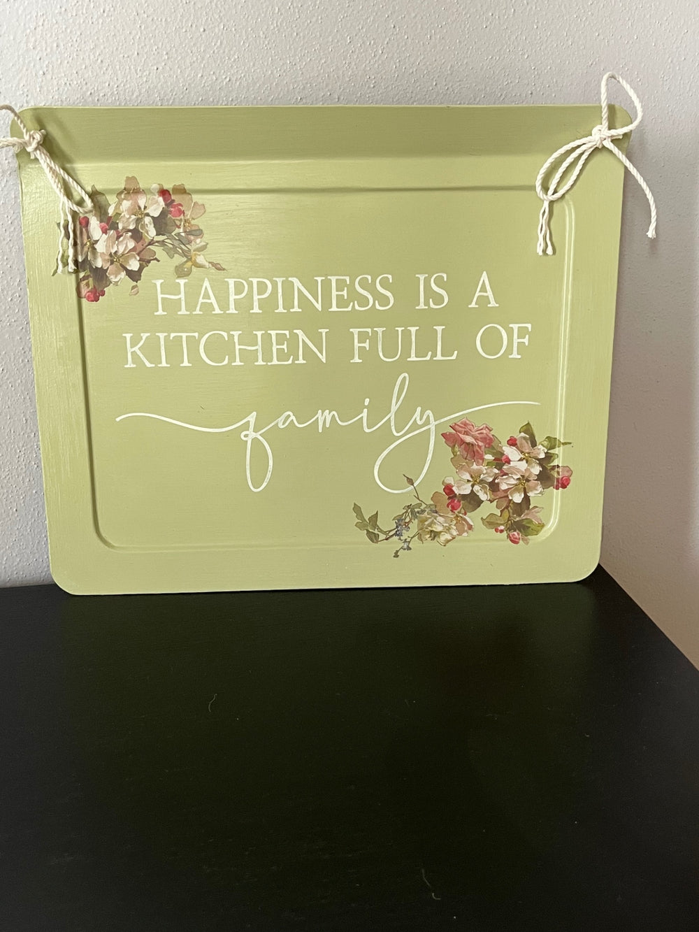 027 - 'Happiness Is a Kitchen Full of Family' Wood Sign