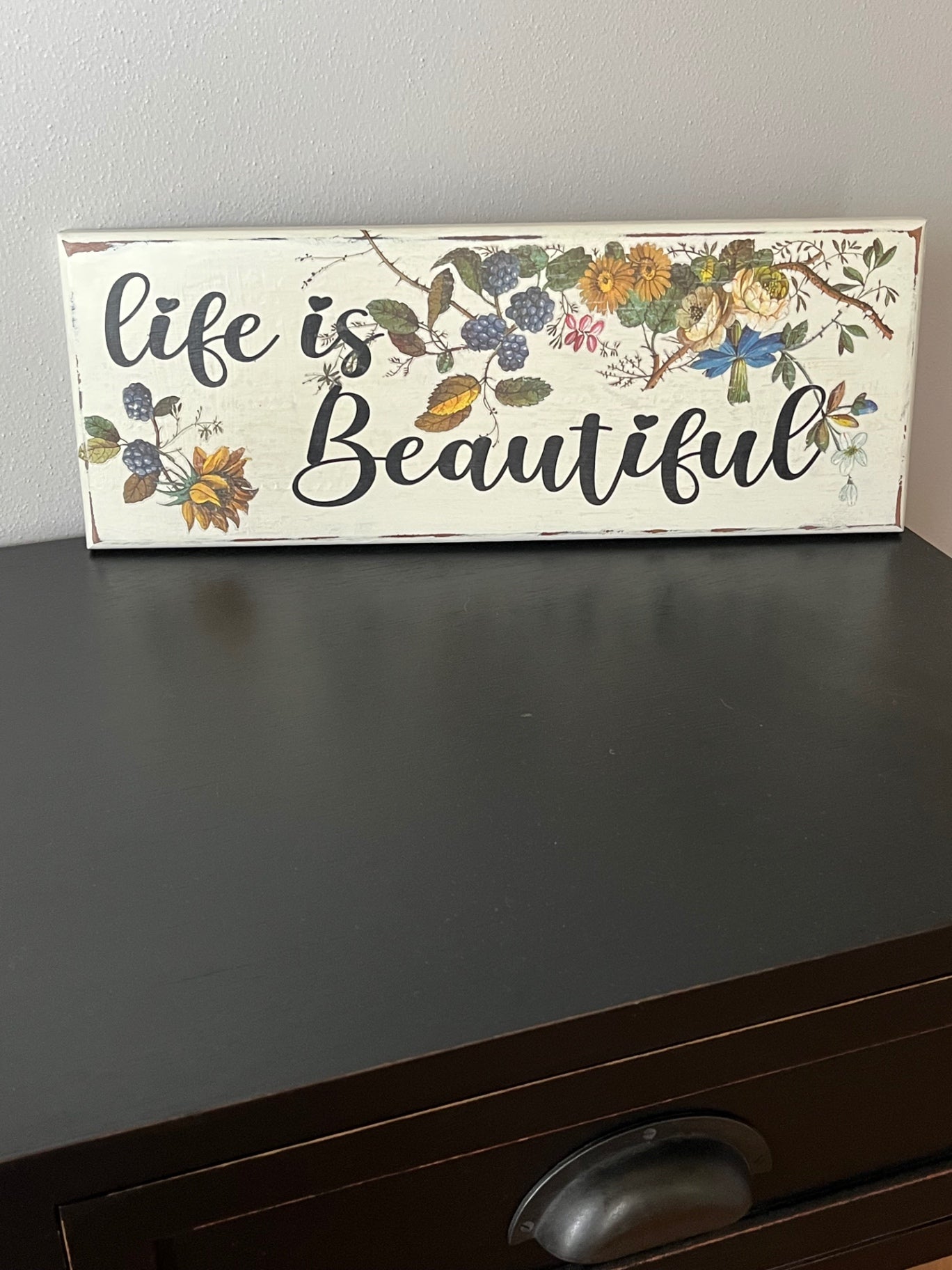 027 - Life is Beautiful Wooden Sign