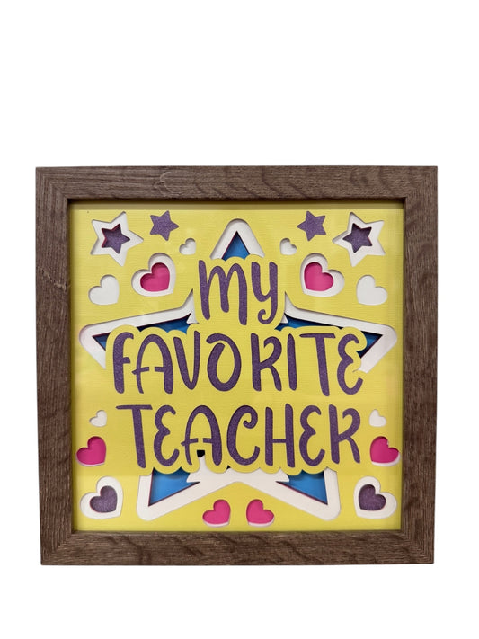 My Favorite Teacher Shadowbox