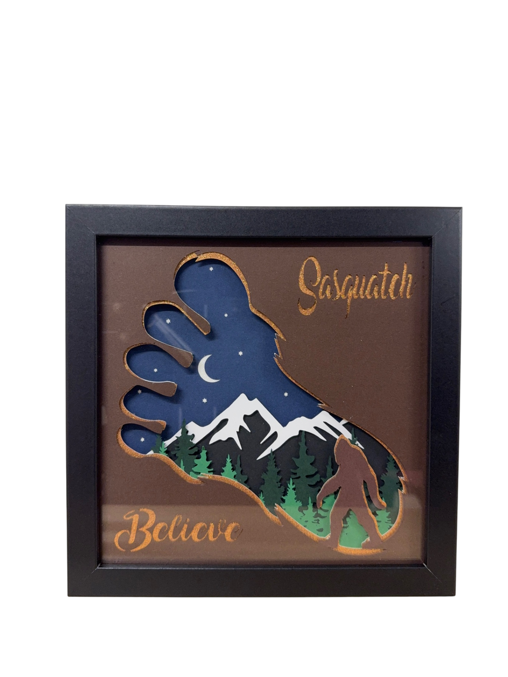 Believe in Sasquatch Shadow Box