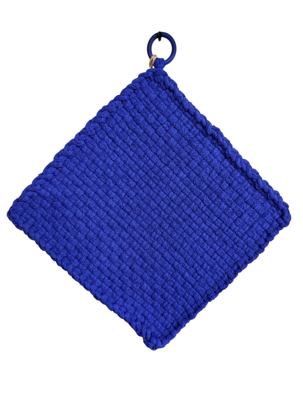 051 - Blue Loom Woven Potholder