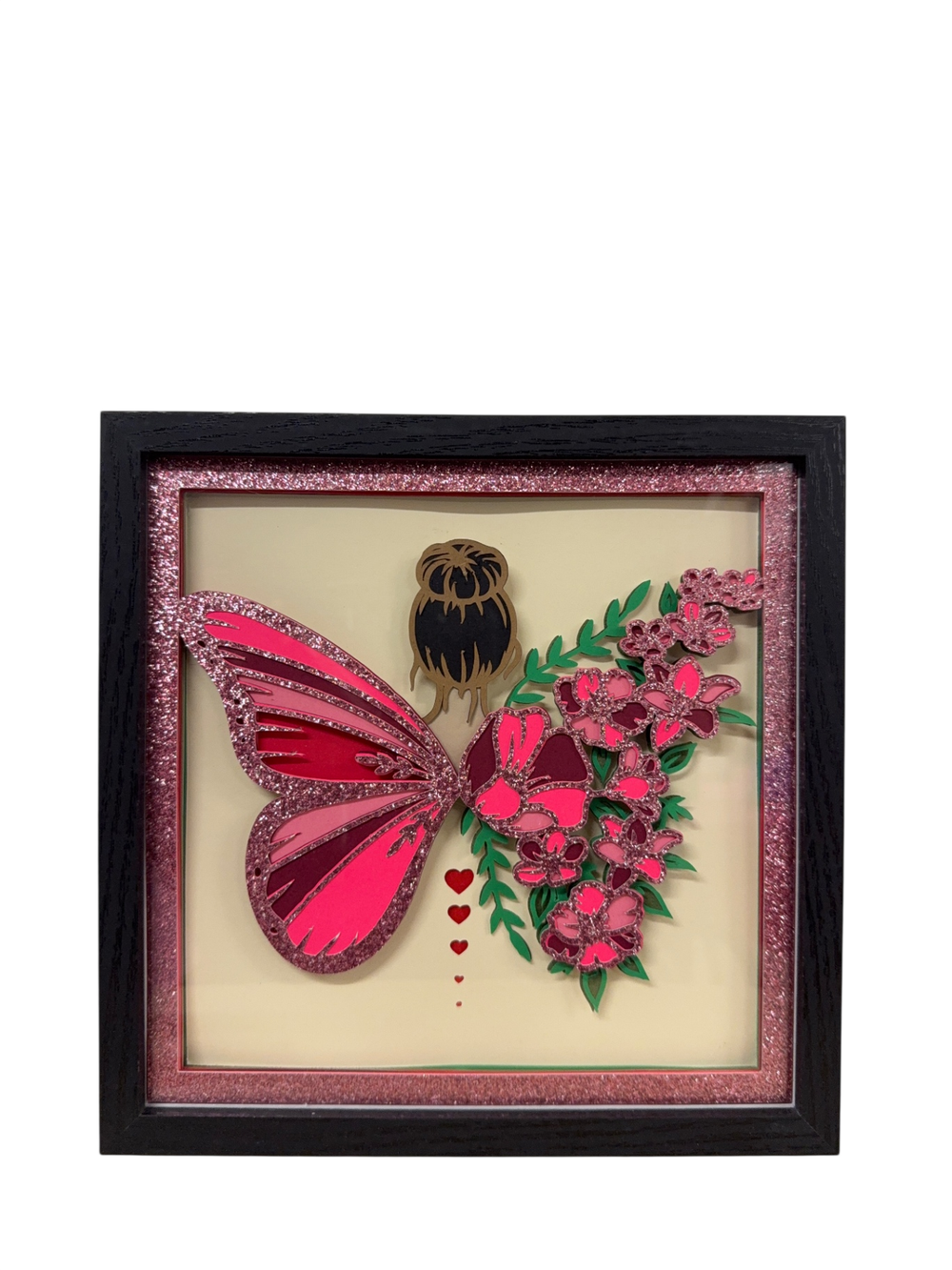 Butterfly Girl Shadow Box with Easel