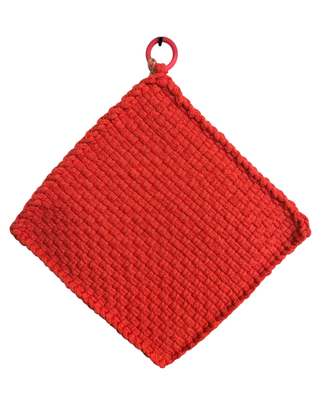 051 - Lipstick Loom Woven Potholder