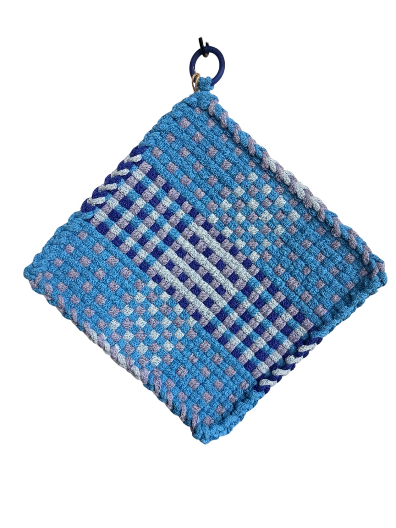 051 - April Showers Loom Woven Potholder