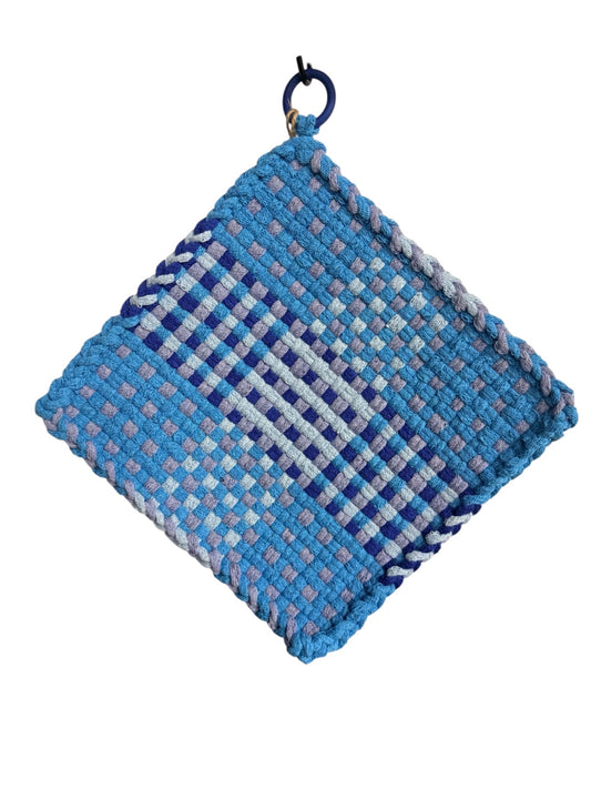 051 - April Showers Loom Woven Potholder
