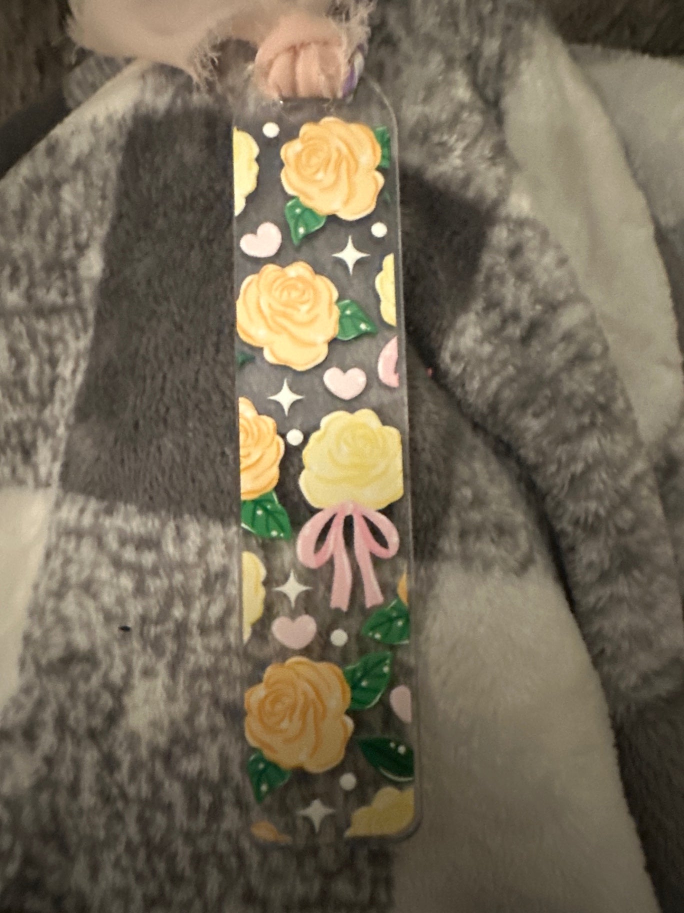 059 - Floral Acrylic Bookmark w/ Tassel