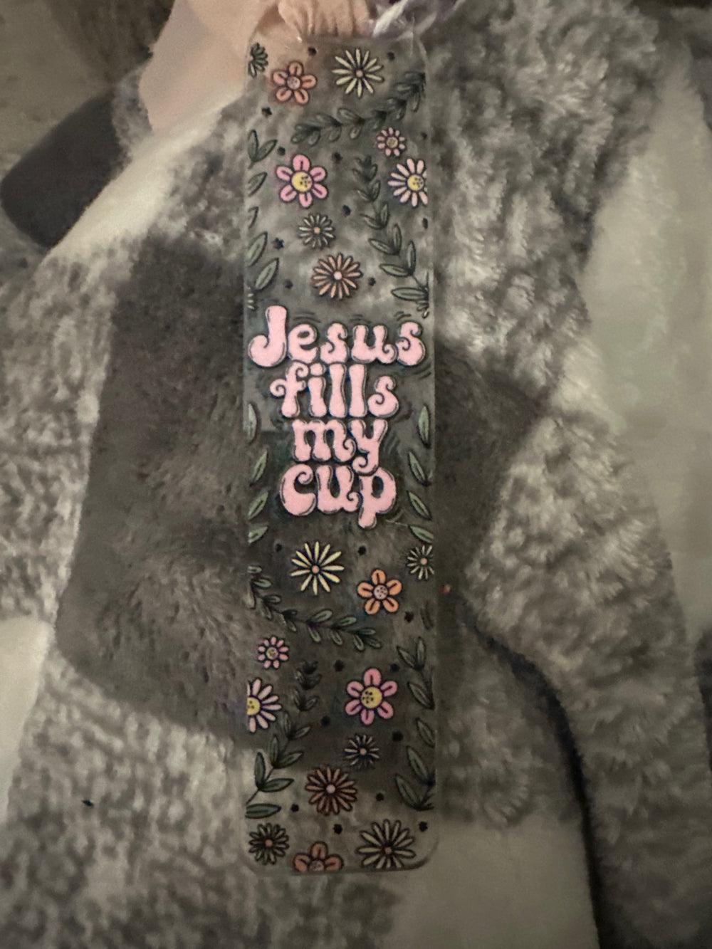 059 - Jesus Fills My Cup Acrylic Bookmark w/ Tassel