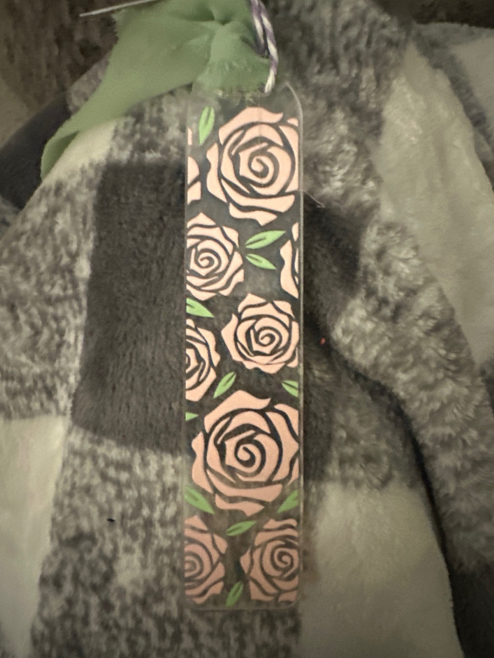 059 - Floral Acrylic Bookmark w/ Tassel