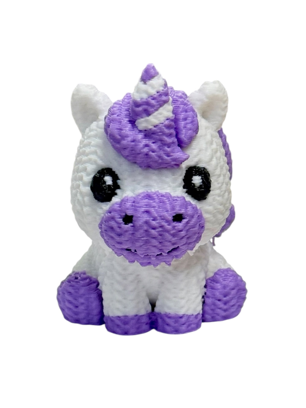 044 - 3D Printed Knitted Tiny Unicorn - Purple
