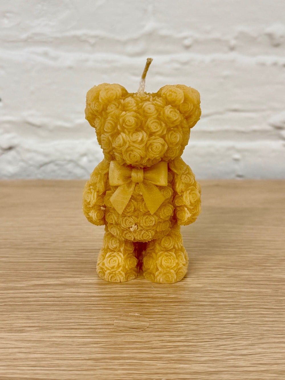 055 - Beeswax Flower Bear Candle