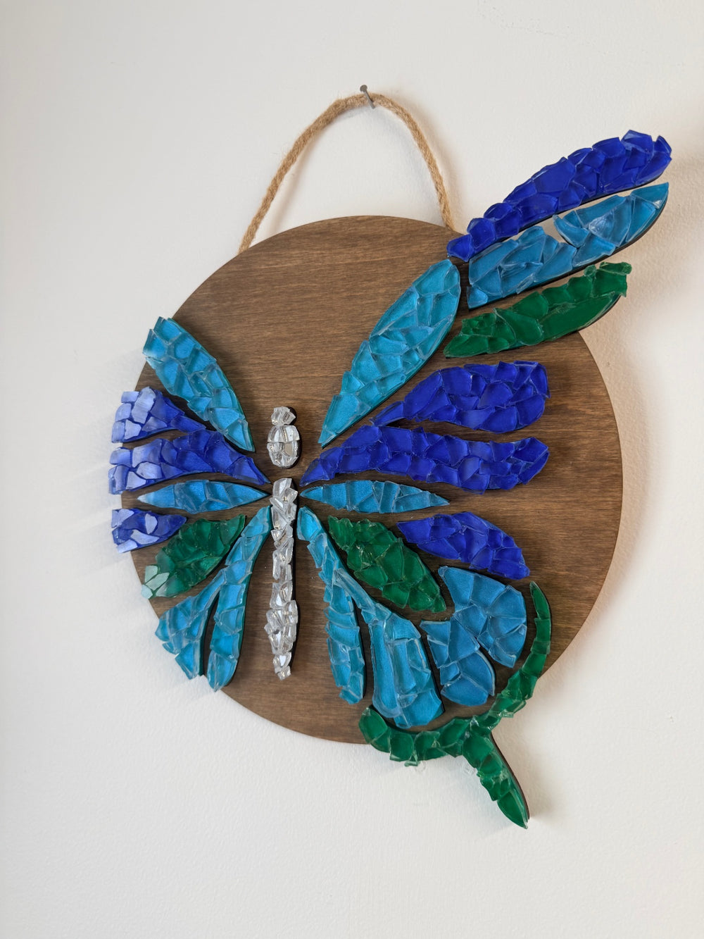 060 - Mosaic Glass Butterfly Wall Art