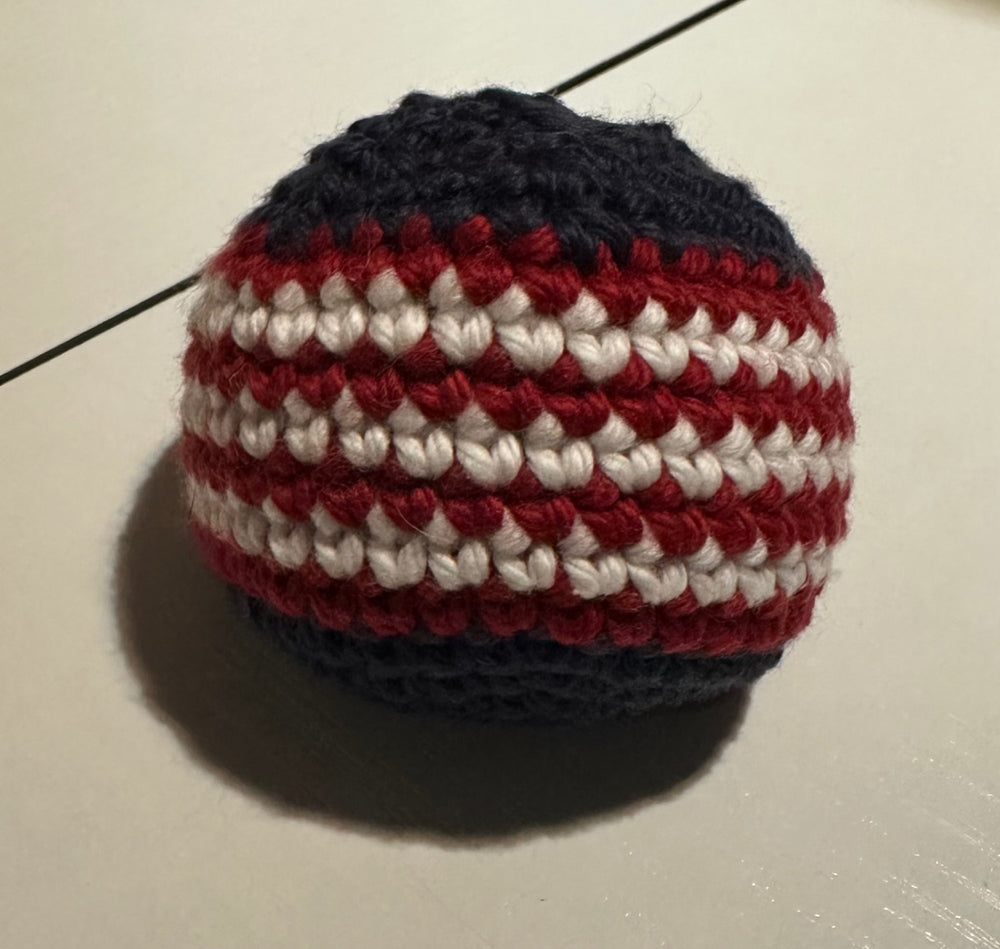 08 - Retro 90’s Hacky Sack | Blue w/ Red Stripes